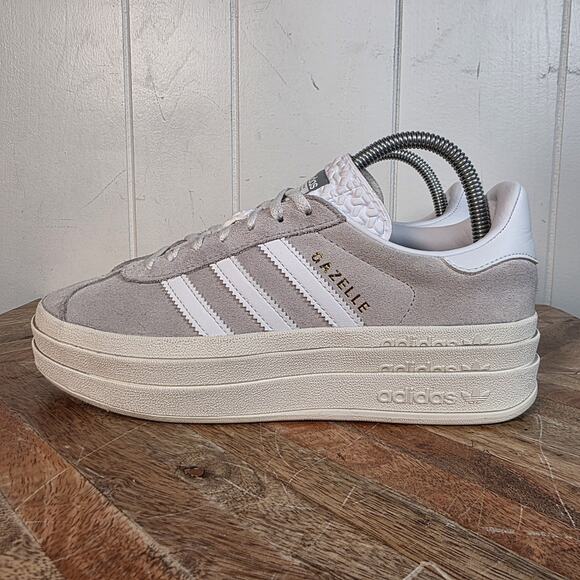 Adidas Women's Gazelle Platform Athletic Shoes - Gray and White TRADE FOR 6.5!!! - Picture 4 of 10